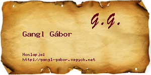 Gangl Gábor névjegykártya